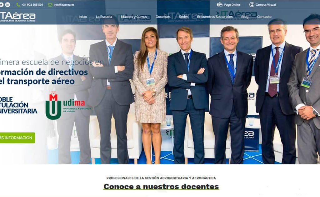 nuevaweb 1024x630 - Lanzamiento de La Nueva web de ITAérea Aeronautical Business School