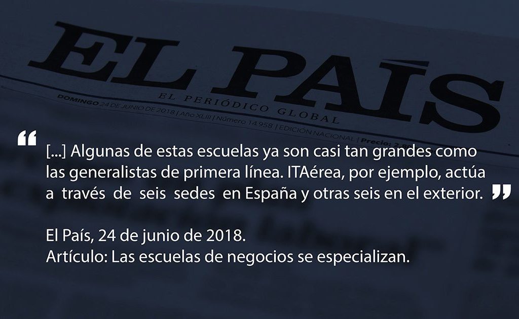 pais 1024x630 - Artículo del Diario el País Sobre ITAérea Aeronautical Business School