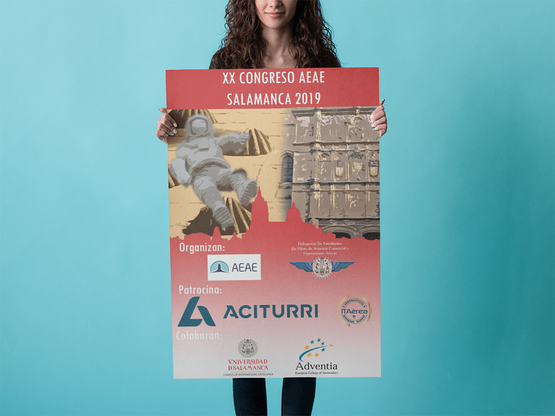 cartel - ITAérea participa en el XX Congreso de la Asociación de Estudiantes de Aeronáutica y Espacio