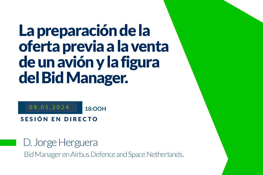 portada webinar preparacion oferta previa venta avion bid manager - Webinar sobre la preparación de la oferta previa a la venta de un avión y la figura del Bid Manager.