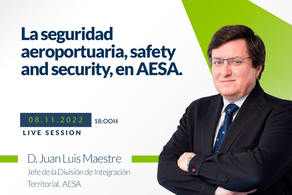 Webinar sobre la seguridad aeroportuaria, safety and security, en AESA
