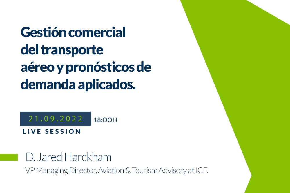 Nuevo webinar sobre gestión comercial del transporte aéreo y pronósticos de demanda aplicados