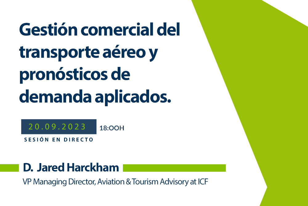 Webinar sobre gestión comercial del transporte aéreo y pronósticos de demanda aplicados